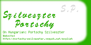 szilveszter portschy business card